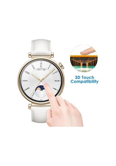 Huawei Watch Gt5 Pro 42mm Uyumlu Kolay Kurulum Aparatlı Temperli Cam Ekran Koruyucu
