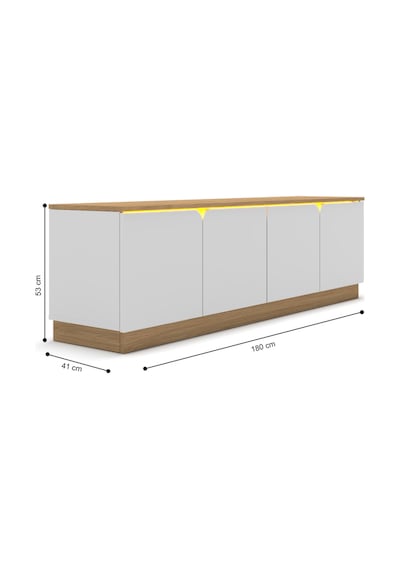 Bohem 180 Cm Ledli Tv Ünitesi Ceviz - Beyaz