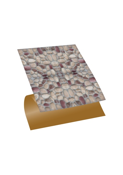 Tink KENDİNDEN YAPIŞKANLI BORDO TAŞ DESENLİ PVC KARO 30X30 CM