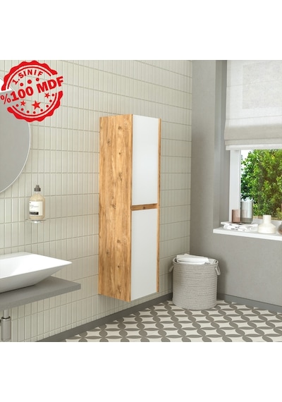 Banos Roomart Ayaksız 2 Kapaklı Ahşap-Mat Beyaz 130 x 35 CM Boy Beyaz