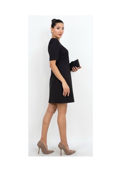 Dorne Moda Premium Gold Düğme Detaylı Mini Elbise - Düğün - Mezuniyet - Ofis Şıklığı Siyah Siyah Dorne Moda Premium Gold Düğme Detaylı Mini Elbise - Düğün - Mezuniyet - Ofis Şıklığı Siyah Siyah