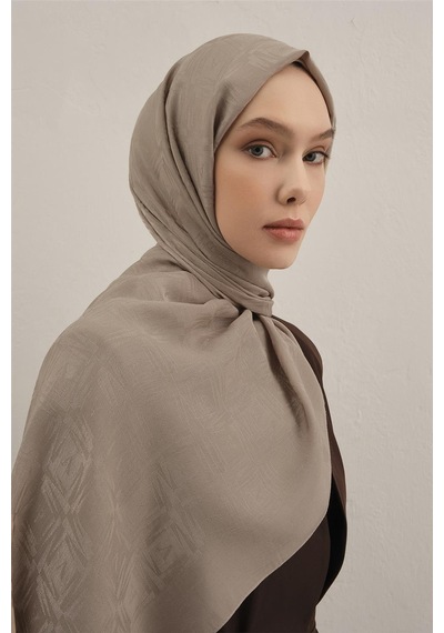 Armine Lyocell Naia Kare Monogram Şal 6 07 Vizon