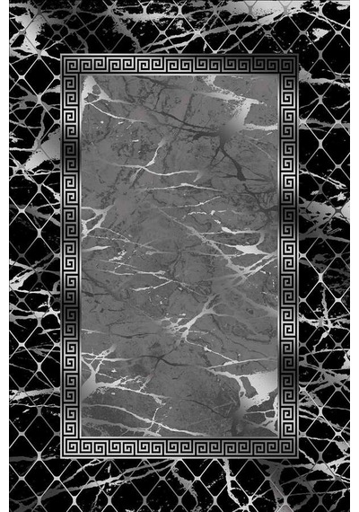 Siyah Çerçeveli Dokuma Leke Tutmaz Masa Örtüsü Mso274n11
