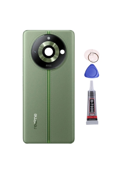 Realme 11 Pro Plus Yeşil Arka Kapak Batarya Kapağı Pil Kapağı Yapışkan Ve Sökme Aparatıyla Beraber Full Set Yeşil