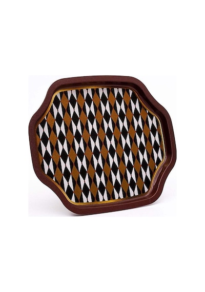 Festival Desenli Sekizgen Metal Tepsi, 27,8 X 33,2 Cm