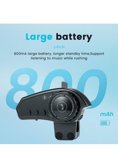 Vothoon BT35 Kask Kulaklık Bluetooth 5.0 Motosiklet Interkom Su Geçirmez Kablosuz Kulaklık