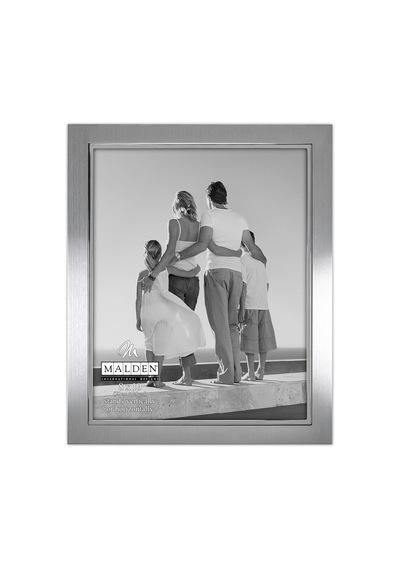 Malden International Designs Uptown Mat Gümüş, Gümüş Moda Metal Çerçeve, 8x10, Gümüş