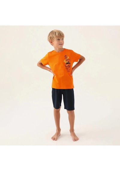Arnetta 2989c Erkek Çocuk Bermuda Pijama Takım Mavi
