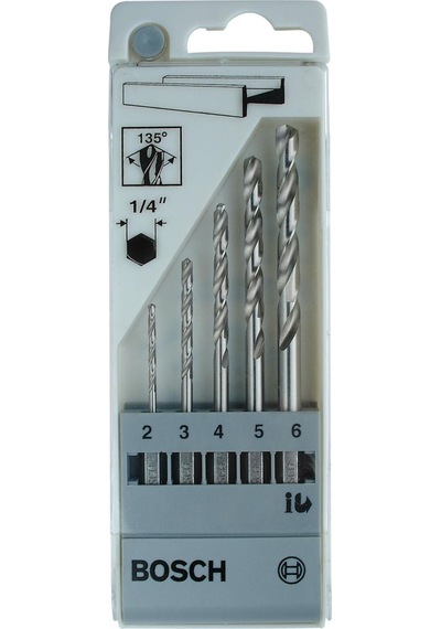 Bosch Hex Şaft 2-6 mm 1/4 Metal 5 Parça Matkap Ucu Set - 2608595517