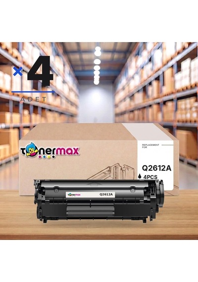 Hp Q2612a Uyumlu.  Toner 4'lü Paket / 1010 / 1012 / 1015 / 1018 / 1020 / 1022 / 3015 / 3020 / 3030 / 3050 / 3052 / 3055 / Mfp / M1319