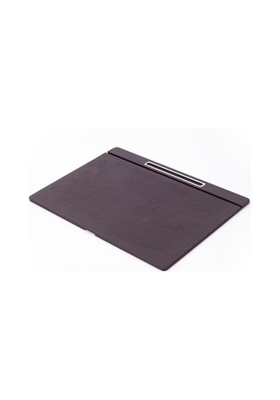 Turgut Office Deri Kapaklı Masa Sümeni Kahve Krom Detaylı 50 x 35 CM