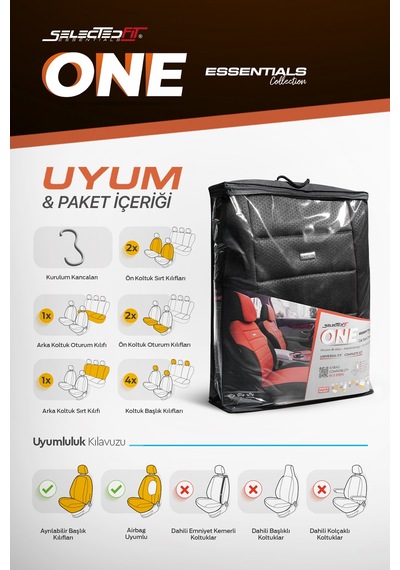 Selectedfit One Design Universal Oto Koltuk Kılıfı