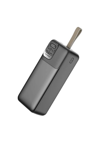 P32-4 40.000 Mah Powerbank 22.5w Hızlı Şarjlı Dijital Ekranlı Taşınabilir Şarj Cihazı-1631 Siyah