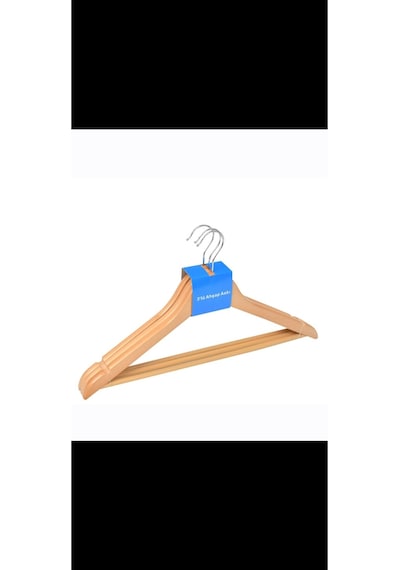 3 Lü Doğal Bambu Askı Beyaz