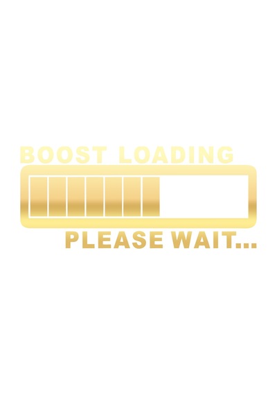 Boost Loading Araba Sticker 17x17 Cm Gold