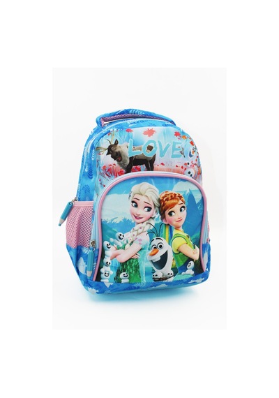 2 Gözlü Mavi Elsa Anna Anaokulu Çantası - Kız Çocuk Çanta Kreş Çantası - Elsa Çanta - Frozen Çanta Çok  Renkli