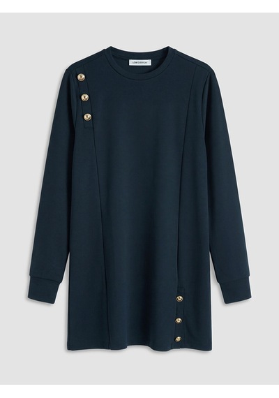 Lcw Everyday Lacivert Soft Touch Kadın Sweatshirt Tunik