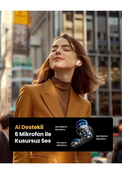 Ugreen Hitune H6 Pro Hi-res Kablosuz Kulak İçi Kulaklık, Beyaz, 35873