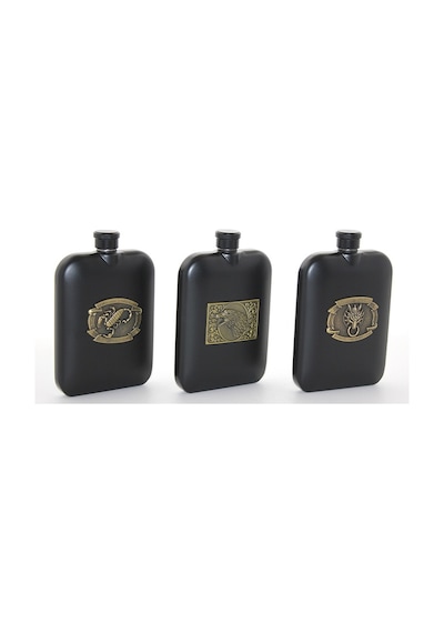 Paslanmaz Çelik Kabartmalı Tekli 6 Oz Matara Alk2666