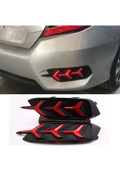 Honda Civic Fc5 Arka Sis Lambası Ledli Uçak Ağaç Dizayn Kayarlı