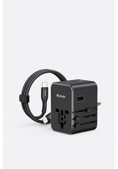 Mcdodo Cp-6140 100w 3c1a Universal Seyahat Adaptörü Typec Kablolu Siyah