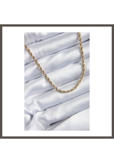 Bezos 316l Çelik Gold Renk 60 Cm Burgu Model Kadın Kolye Nxrlvng