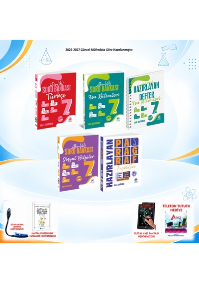 Çanta Yayınları 2026-2027 7. Sınıf Tüm Dersler 5 Kitap Türkçe-sos Defter Hariç Tam Seri Set