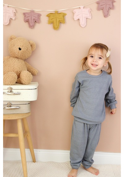 MiaBaby Kaşkorse Mevsimlik Pijama Takım gri