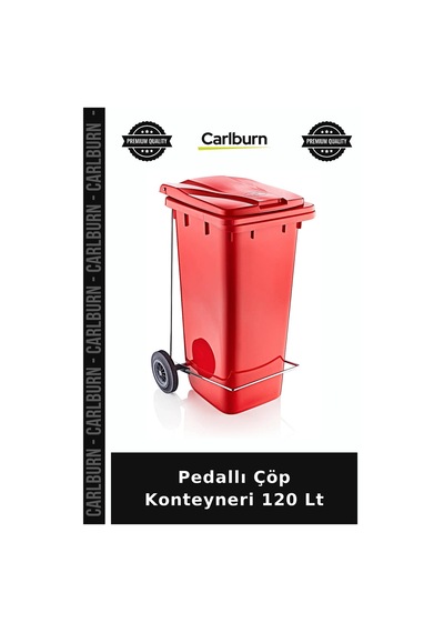 Premium Pedallı Çöp Konteyneri 120 Lt Atık Dis Ofis