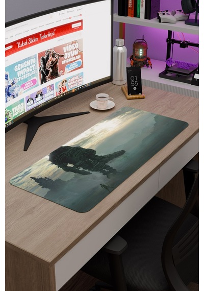 Shadow Of The Colossus Dikişli Kauçuk Oyuncu Mousepad V4 - 70x30 Xl Gaming Mouse Pad