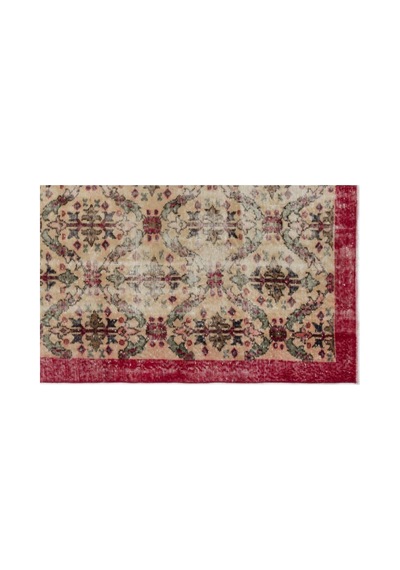 El Dokuması Vintage Yün-pamuk Naturel Halı 18338 160 X 260 Cm Çok Renkli