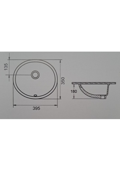 Hilton Oval Lavabo 35x40 Turavit Diğer
