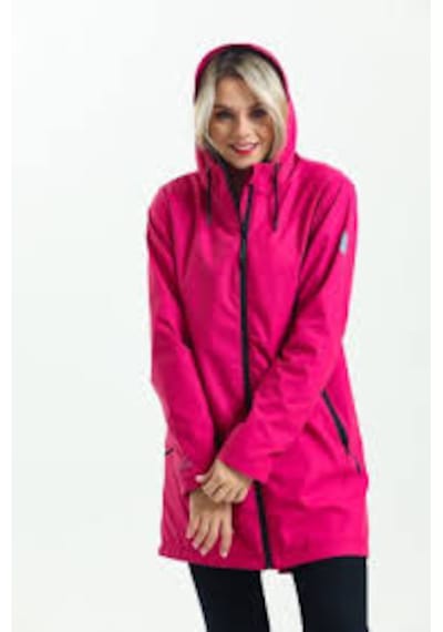 T Rain Pu Raincoat M Beden Mavi Kadın Yağmurluk Pembe