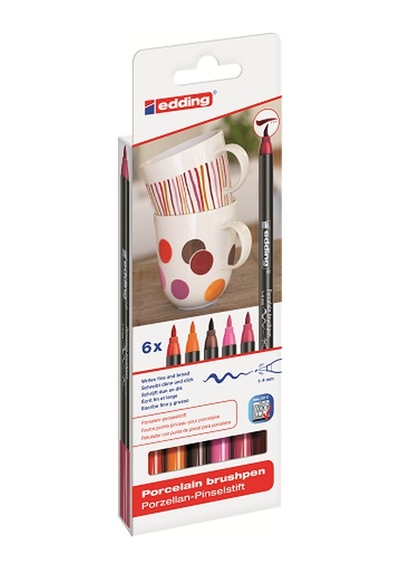 Edding E-4200 Porselen Kalemi 6Lı Set