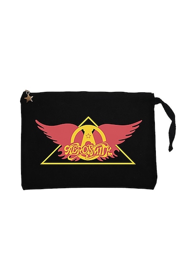 Aerosmith Wing Siyah Clutch Astarlı Cüzdan / El Çantası Siyah