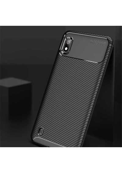 Samsung Galaxy Uyumlu A10 Kılıf Zore Negro Silikon Kapak-Siyah