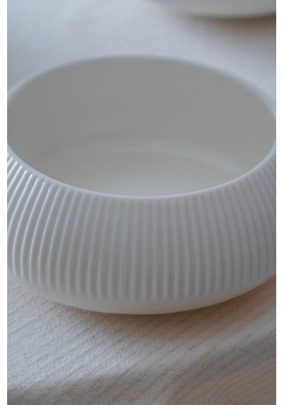 Acar Bianco Perla Porselen Yuvarlak Kase - 14x6 Cm beyaz