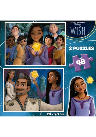 Educa 2x48 Parçalık İkili 4-6 Yaş Çocuk Puzzle - Disney Wish - Kız Çocuk 1 Adet