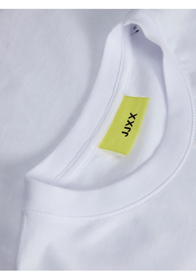 Jack & Jones Kadın Minimal Jjxx Logolu Kısa Kollu Tişört - Andrea Beyaz