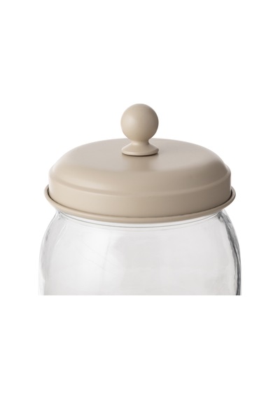 Mudo Home Vetra Galvanız Dekorlu Kavanoz 1,5lt Bej