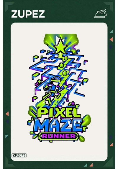 Zpz673 Pixel Maze Runner Ütüyle Uygulanabilir Transfer Baskı - 911529830