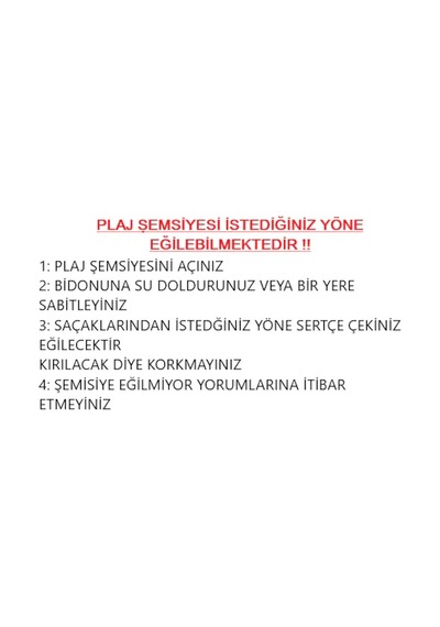 Hsmarket 2 Mt Polyester Kumaş Eğilebilir Plaj Şemsiyesi Bahçe Bidon Hariç (540123047)