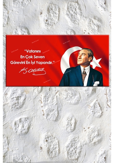 Atatürk Makam Panosu Tablosu Kanvas Tablo Resmi Kurumlar Okullar 145 x 80