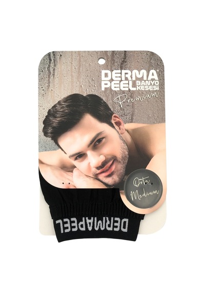 Dermapeel Premium Erkek Banyo Kesesi Siyah