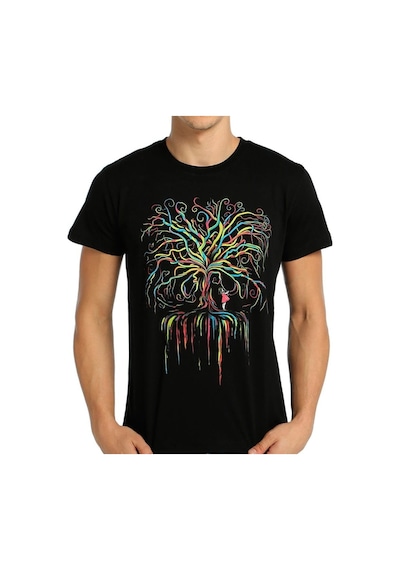 Bant Giyim - Wish Tree Siyah Erkek T-Shirt Tişört