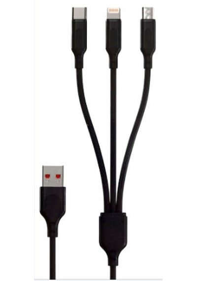 Megatech CHC31 Micro Type-C Lightining Çoklu Hızlı Şarj Kablosu 120 CM