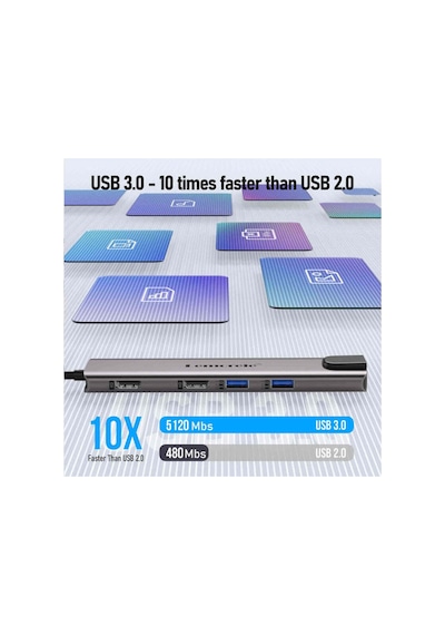 Lemorele Tc65 11 İn 1 Type-c Hub Çoklayıcı Dock Station - Windows Mst Destekli, Çift Hdmı Çoklu Ekran , Gigabit Ethernet, 100w Pd Şarj Adaptör