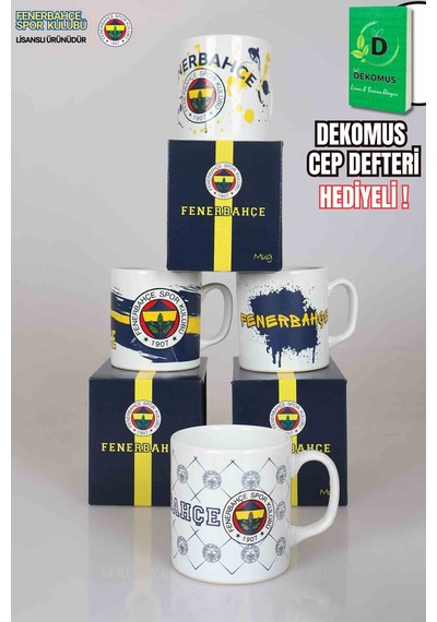 "dekomus Cep Defteri Hediyeli" Yeni Sezon Lisanslı Tekli Fenerbahçe Kupa Altın