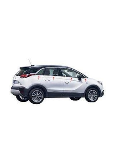 Opel Crossland X 2017 Üzeri Cam Çıtası 8 Parça Paslanmaz  Krom