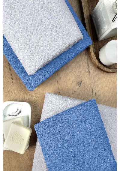 4 Lü Banyo Havlusu Takımı Soft Büyük Havlulu Pamuklu Havlu Seti 90x150 Cm Beyaz 001
